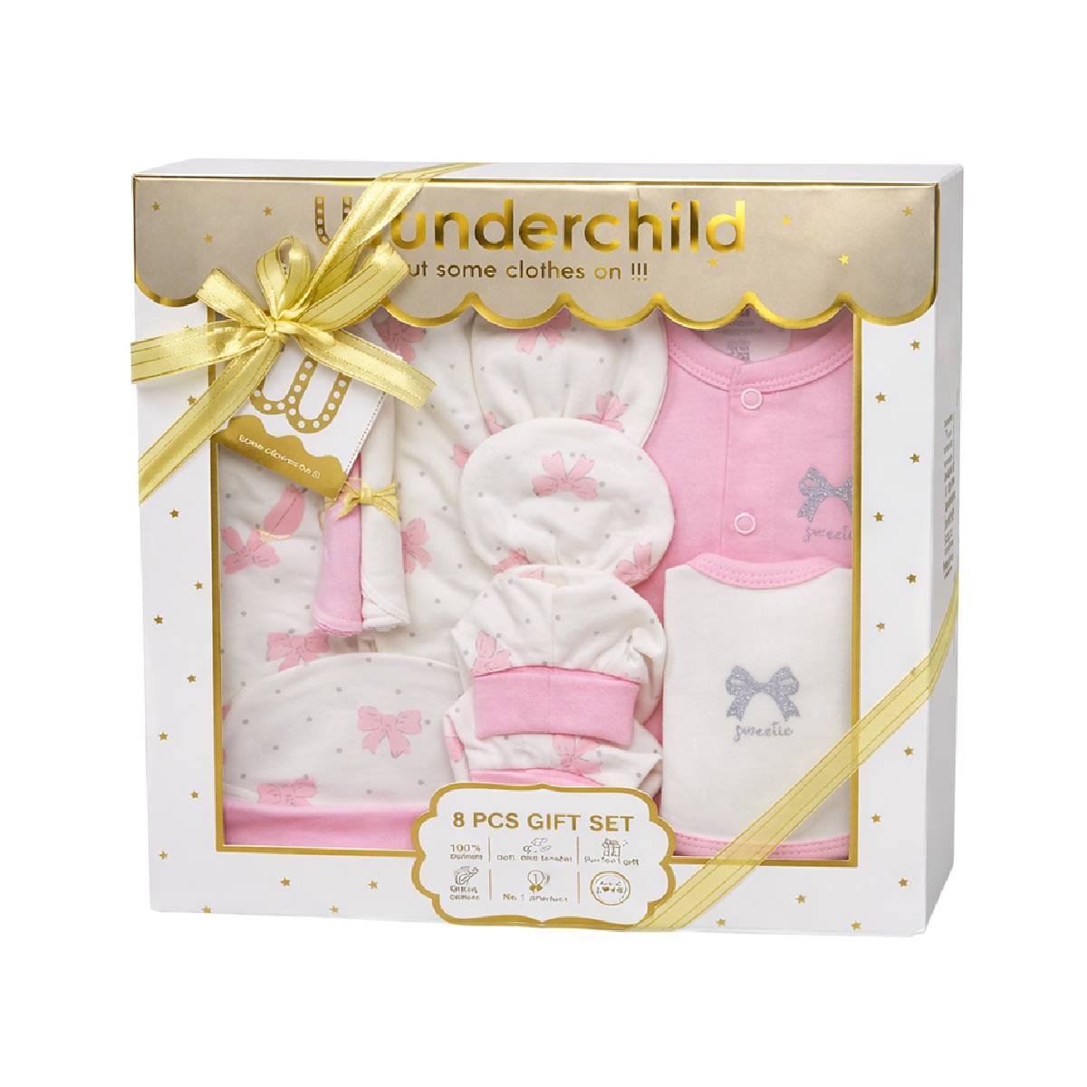 กล่องของขวัญเด็กแรกเกิด WONDERCHILD ลายโบว์ 8 ชิ้น_0